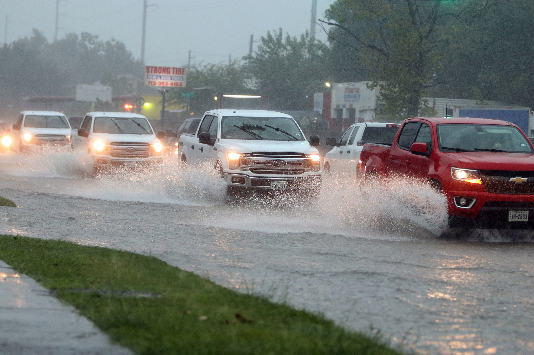 Remnants of Tropical Storm Imelda pound Rosenberg